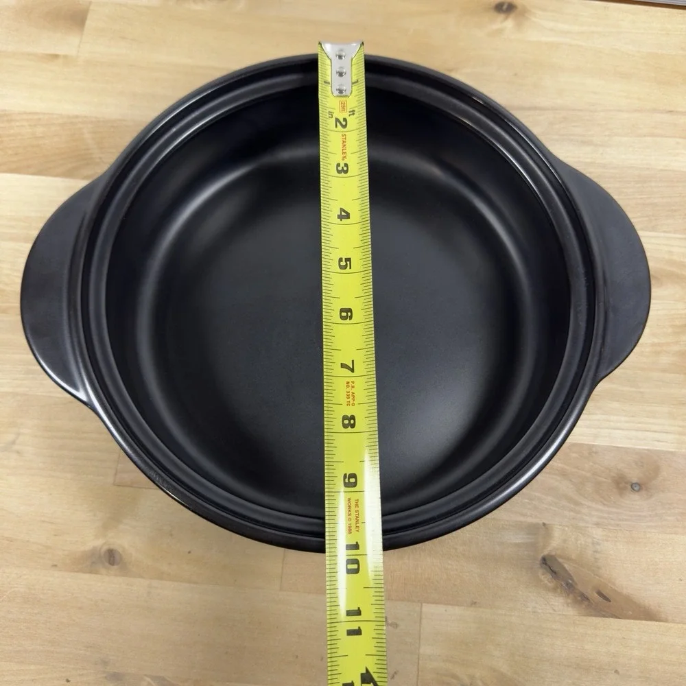 The Pampered Chef 2.5 Qt Black RockCrok Stoneware Pot REPLACEMENT No Lid